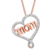 Thumbnail Image 1 of Diamond Heart &quot;Mom&quot; Necklace 1/10 ct tw 10K Rose Gold 18&quot;