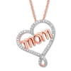 Thumbnail Image 0 of Diamond Heart "Mom" Necklace 1/10 ct tw 10K Rose Gold 18"