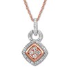 Diamond Necklace 1/5 ct tw 10K Rose Gold 18"