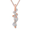 Diamond Necklace 1/4 ct tw Round-cut 10K Rose Gold 18"