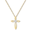 Thumbnail Image 0 of Diamond Cross Necklace 10K Yellow Gold 18"