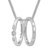 Poesy Rings Necklace 1/15 ct tw Diamonds Sterling Silver 30"