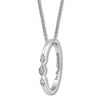 Poesy Rings Necklace 1/15 ct tw Diamonds Sterling Silver 30"