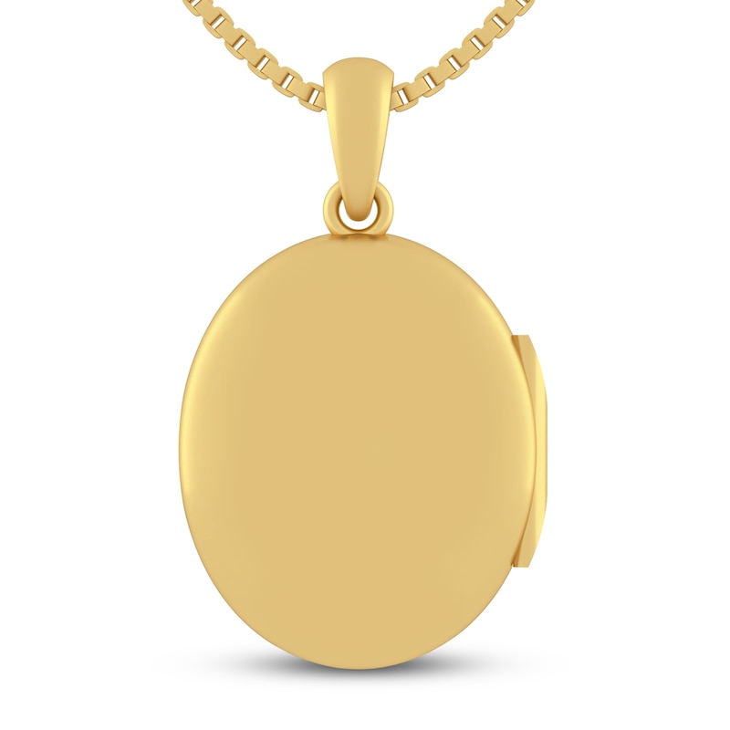 Diamond Locket Necklace 1/10 ct tw 10K Yellow Gold 18"