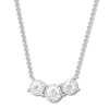 Three-Stone Diamond Necklace 1/4 ct tw Sterling Silver 18"