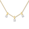 Thumbnail Image 0 of Three-Stone Diamond Necklace 1/3 ct tw 10K Yellow Gold 18"