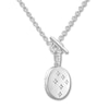 Thumbnail Image 2 of Diamond Locket Necklace 1/10 ct tw Round-cut Sterling Silver 18"
