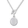 Thumbnail Image 3 of Diamond Locket Necklace 1/10 ct tw Round-cut Sterling Silver 18"