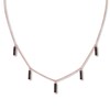 Black Diamond Choker Necklace 1/6 ct tw 10K Rose Gold 18"