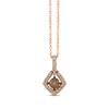 Thumbnail Image 1 of Le Vian Chocolate & Nude Diamond Necklace 1/2 ct tw 14K Strawberry Gold