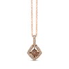 Thumbnail Image 0 of Le Vian Chocolate & Nude Diamond Necklace 1/2 ct tw 14K Strawberry Gold