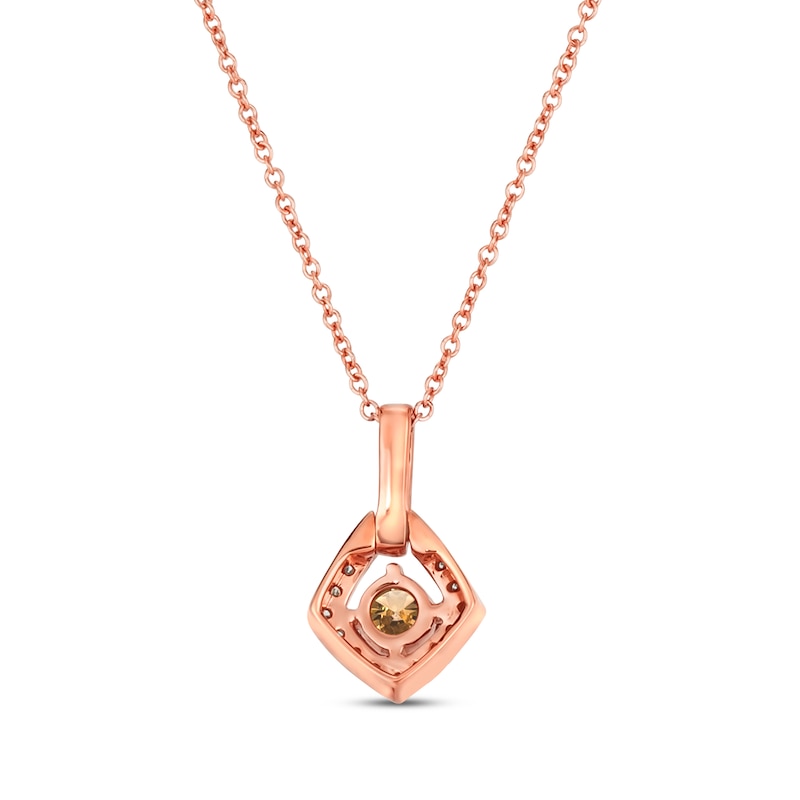 Main Image 3 of Le Vian Chocolate & Nude Diamond Necklace 1/2 ct tw 14K Strawberry Gold