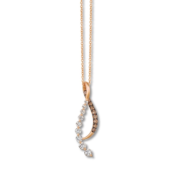 Le Vian Chocolate & Nude Necklace 7/8 ct tw Diamonds 14K Gold