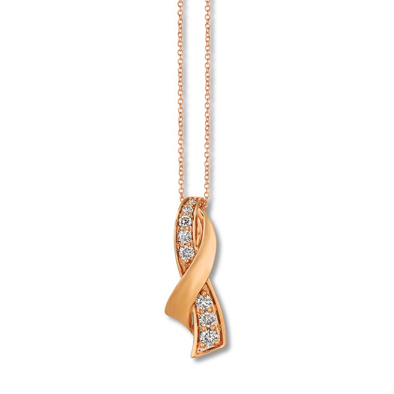 Le Vian Nude Diamond Necklace 1/2 ct tw 14K Strawberry Gold