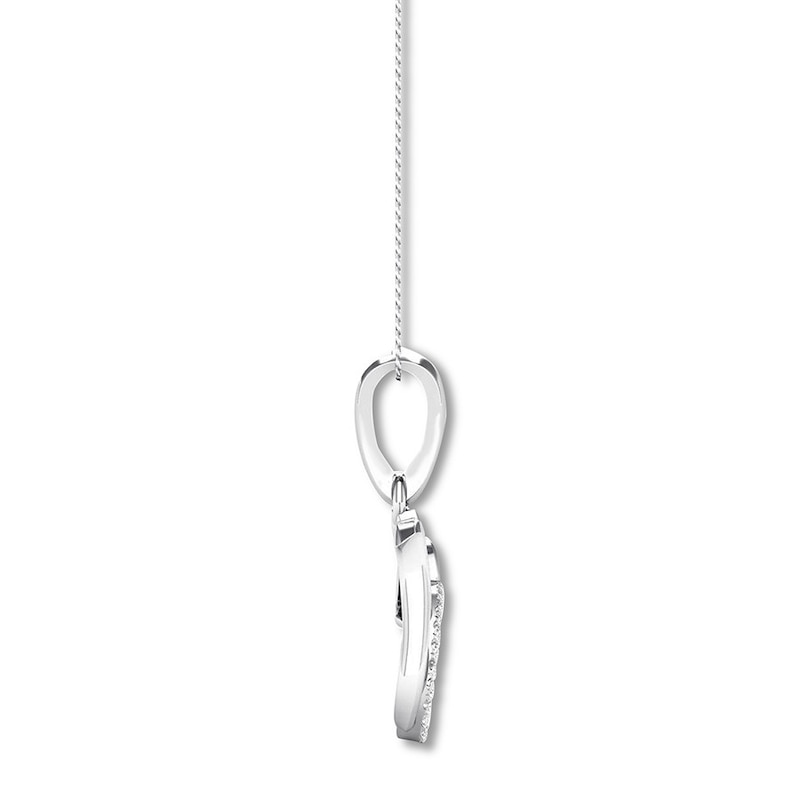 Main Image 2 of Squirrel Necklace 1/20 ct tw Diamonds Sterling Silver 18&quot;