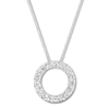 Thumbnail Image 0 of Diamond Circle Necklace 1/3 Carat tw 10K White Gold 18"