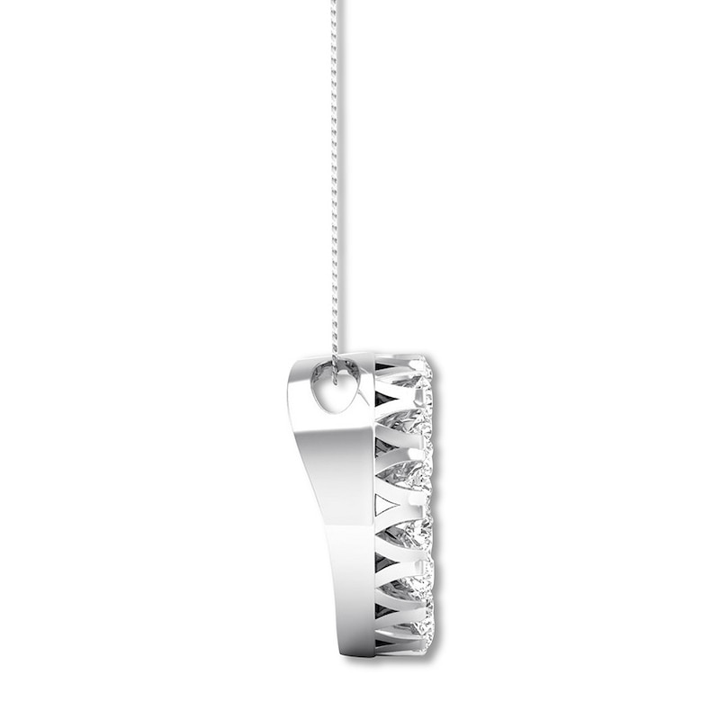 Main Image 2 of Diamond Circle Necklace 1/3 Carat tw 10K White Gold 18&quot;
