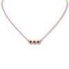 Bezel-Set Black Diamond Necklace 1/3 ct tw 10K Rose Gold 17"