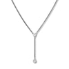 Thumbnail Image 0 of Bezel-Set Diamond Necklace 1/3 ct tw Stainless Steel & 10K White Gold 19"