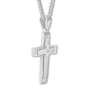 Thumbnail Image 2 of Men's Cross Necklace Diamond Accent Stainless Steel 24"
