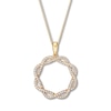 Thumbnail Image 0 of Diamond Circle Twist Necklace 3/8 ct tw 10K Yellow Gold