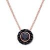 Black Diamond Choker Necklace 1/2 ct tw 10K Rose Gold 18"