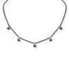 Black Diamond Necklace 1/6 ct tw Stainless Steel/10K Rose Gold 18"