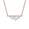 Diamond Necklace 1/10 ct tw Round-cut 10K Rose Gold