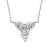 Diamond Geometric Necklace 1/6 ct tw Round-cut Sterling Silver