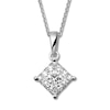 Thumbnail Image 1 of Diamond Necklace 1/4 ct tw Round-cut 10K White Gold 18"