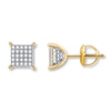 Thumbnail Image 0 of Men's Diamond Earrings 1/4 ct tw Round-cut 10K Yellow Gold
