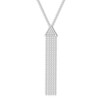 Diamond Tassel Necklace 1/10 ct tw Round-cut Sterling Silver