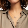 Thumbnail Image 2 of Diamond &quot;Faith&quot; Cross Necklace Sterling Silver & 10K Yellow Gold 18&quot;