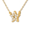 Thumbnail Image 3 of Diamond Star Necklace 10K Yellow Gold 18&quot;