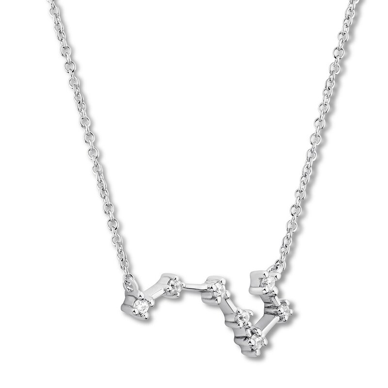 Main Image 2 of Diamond Little Dipper Necklace 1/10 ct tw Sterling Silver 17&quot;