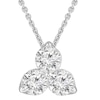 Thumbnail Image 0 of 3-Stone Diamond Necklace 1/2 ct tw Round-cut 10K White Gold 18"