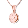 Diamond Necklace 3/8 ct tw Round-cut 10K Rose Gold 18"