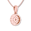 Thumbnail Image 4 of Diamond Necklace 3/8 ct tw Round-cut 10K Rose Gold 18&quot;