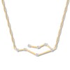 Thumbnail Image 0 of Gemini Zodiac Necklace 1/10 ct tw Diamonds 10K Yellow Gold 18"