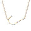 Thumbnail Image 1 of Cancer Zodiac Necklace 1/10 ct tw Diamonds 10K Yellow Gold 18&quot;