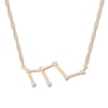 Thumbnail Image 1 of Leo Zodiac Necklace 1/10 ct tw Diamonds 10K Yellow Gold 18&quot;
