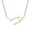 Thumbnail Image 1 of Libra Zodiac Necklace 1/10 ct tw Diamonds 10K Yellow Gold 18&quot;