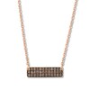 Le Vian Chocolate Diamond Bar Necklace 5/8 ct tw 14K Rose Gold 18"