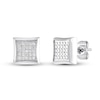 Men's Diamond Earrings 1/4 ct tw Round-cut Stainless Steel