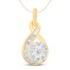 Thumbnail Image 1 of Diamond Necklace 1/2 ct tw 10K Two-Tone Gold 18"