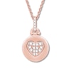 Thumbnail Image 0 of Signature Heart Diamond Necklace 1/6 ct tw 10K Rose Gold