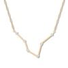 Thumbnail Image 1 of Pisces Zodiac Necklace 1/10 ct tw Diamonds 10K Yellow Gold 18&quot;
