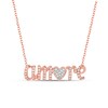 Amore Necklace 1/10 ct tw Diamonds 10K Rose Gold 18.5"