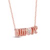 Amore Necklace 1/10 ct tw Diamonds 10K Rose Gold 18.5"