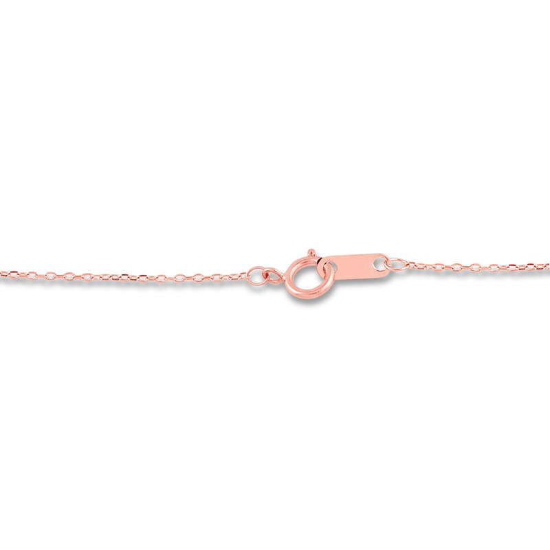 Amore Necklace 1/10 ct tw Diamonds 10K Rose Gold 18.5"